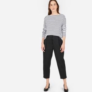 Everlane Slouchy Pleated Black Chino Pants NWOT
